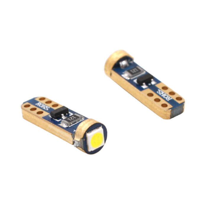 T5 LED lamp rood (2stuks) canbus